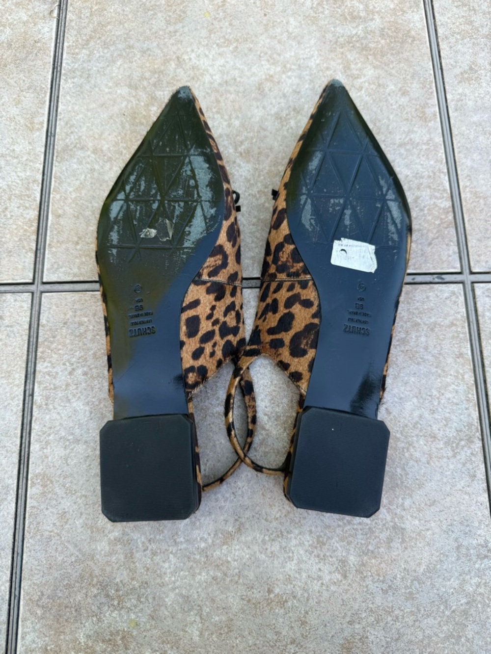 Schutz Violetta Sculpt Ballet Flats, featuring a leopard pattern - Picture 13 of 15